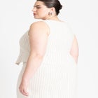 Striped Linen Vest image number null