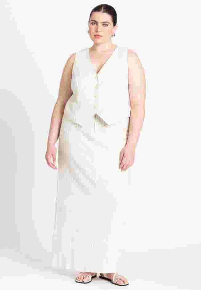 Striped Linen Vest image number 2