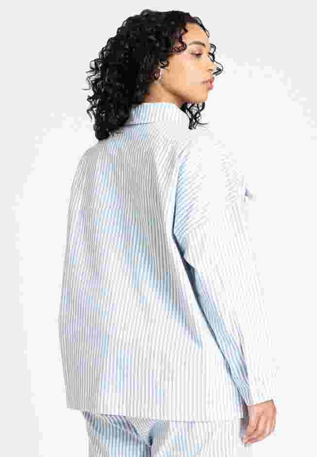 Yarn Dye Striped Shacket image number 1