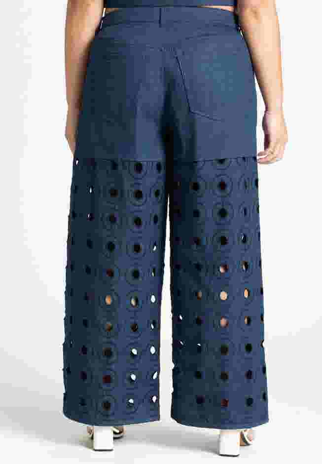 Circular Cutout Denim Pant image number 2