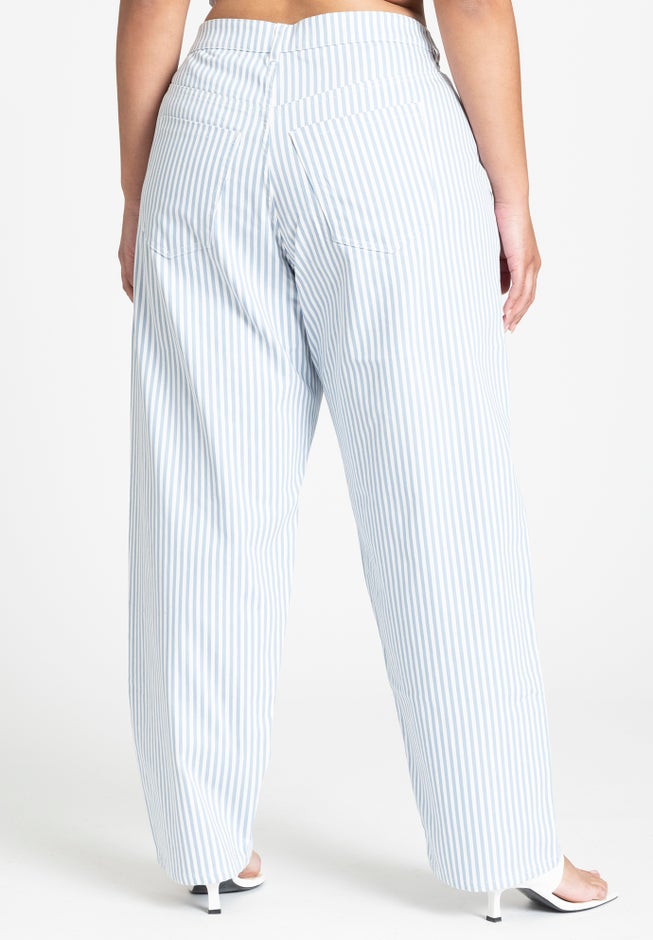 Yarn Dye Striped Straight Leg Pant image number 2