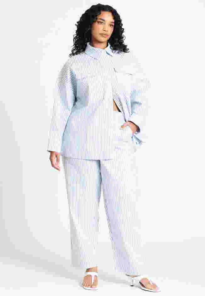 Yarn Dye Striped Straight Leg Pant image number 0