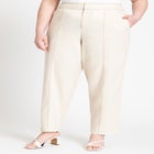 Pintuck Detail Linen Trouser image number null