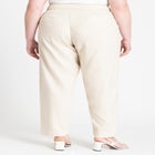 Pintuck Detail Linen Trouser image number null