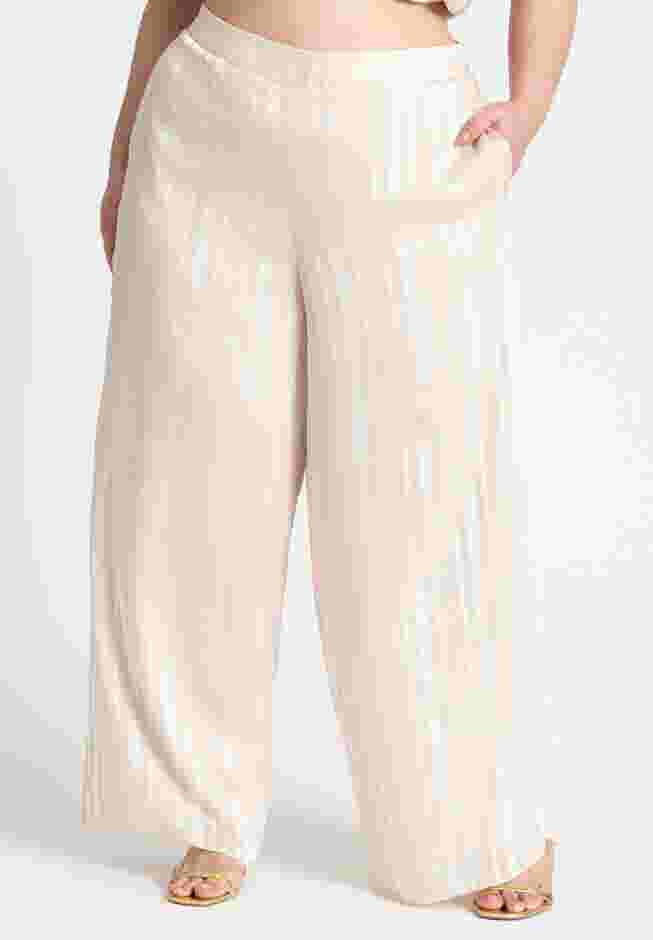 Metallic Stripe Wide Leg Pant image number 1