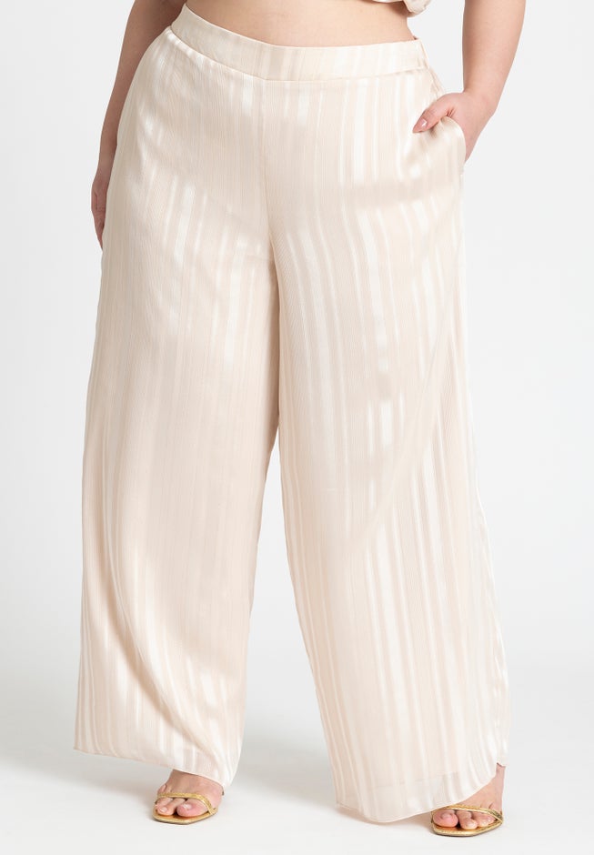 Metallic Stripe Wide Leg Pant image number 1