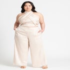 Metallic Stripe Wide Leg Pant image number null