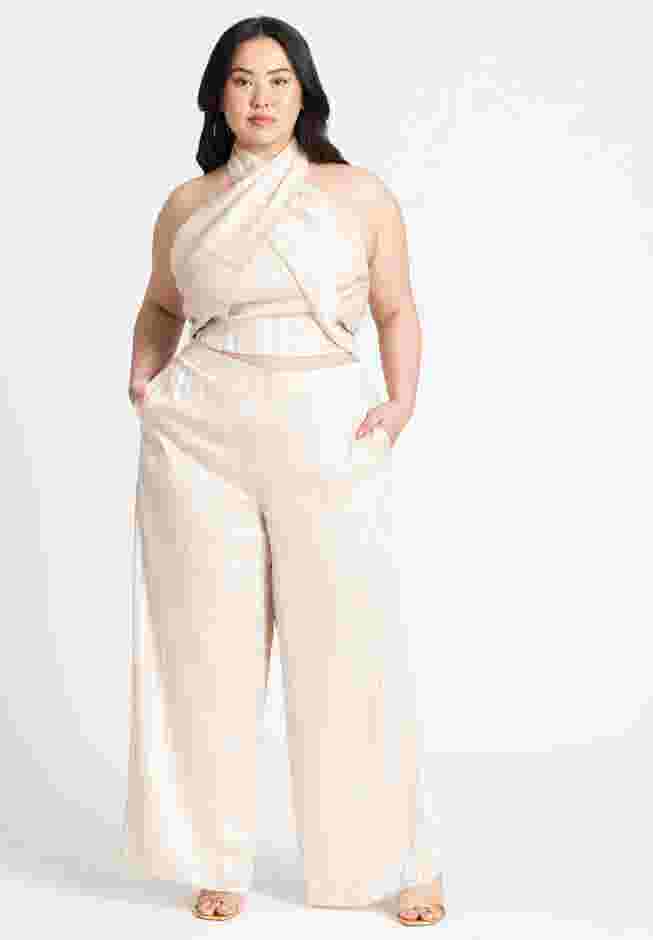Metallic Stripe Wide Leg Pant image number 0