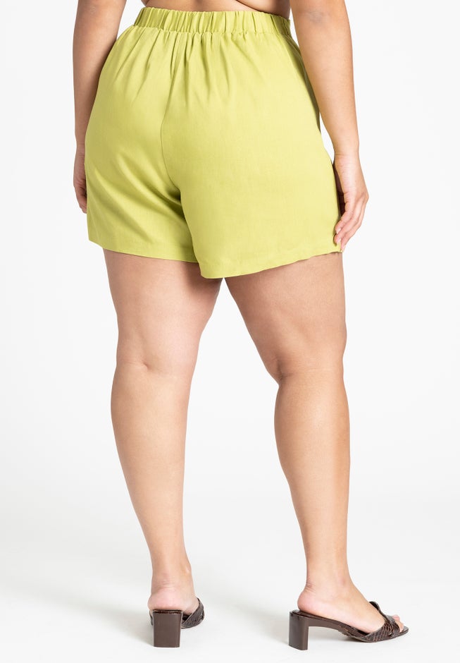 Linen Skort With Beads image number null