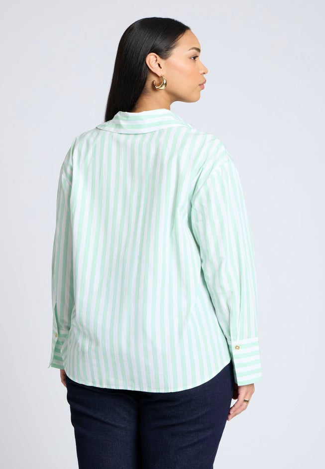 Preppy Striped Button Down image number 1