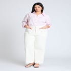 Preppy Striped Button Down image number null