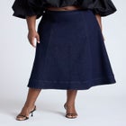 Denim A Line Skirt image number null