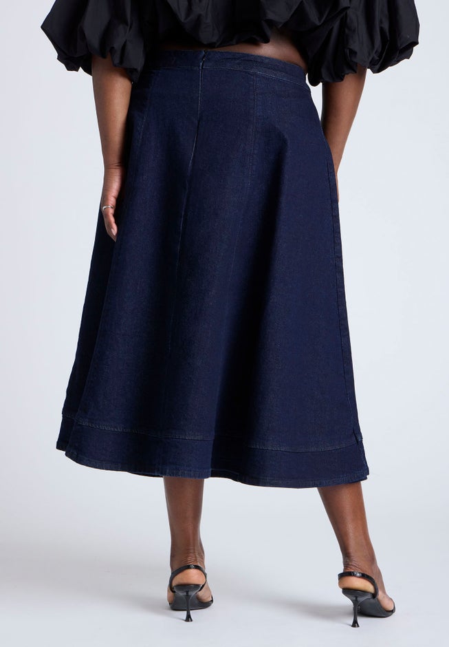 Denim A Line Skirt image number 2