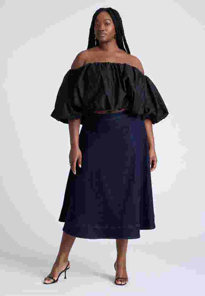 Denim A Line Skirt image number 0