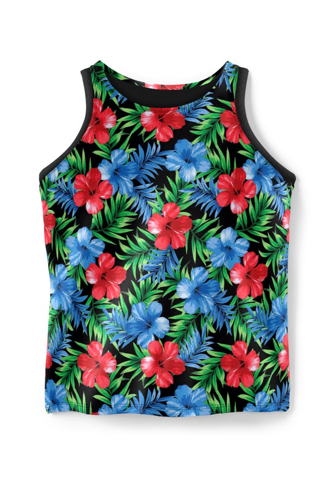 Longer-Length Racerback Tankini Top image number 4