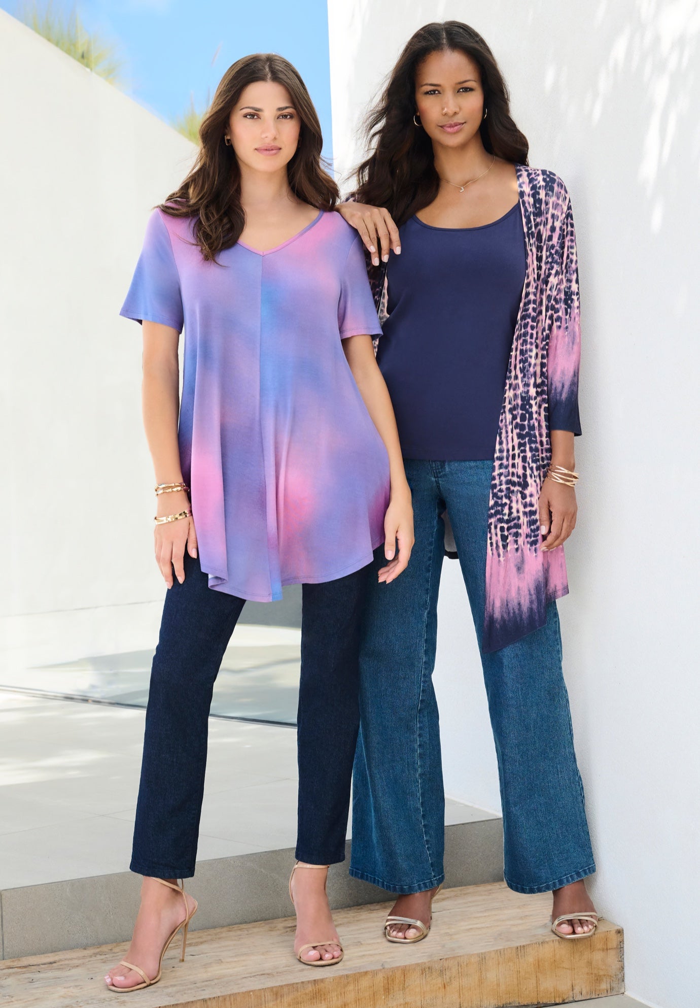 Plus Size Ultra Drape V-Neck Swing Tunic Top image number 6