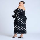 Off Shoulder Printed Dress image number null