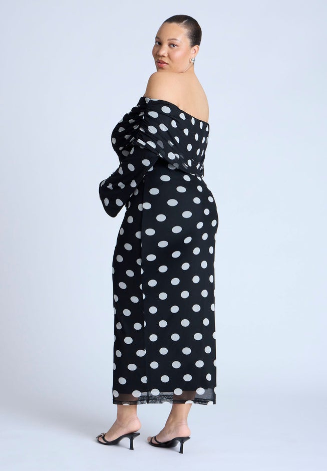 Off Shoulder Printed Dress image number 1