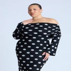 Off Shoulder Printed Dress image number null