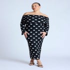 Off Shoulder Printed Dress image number null