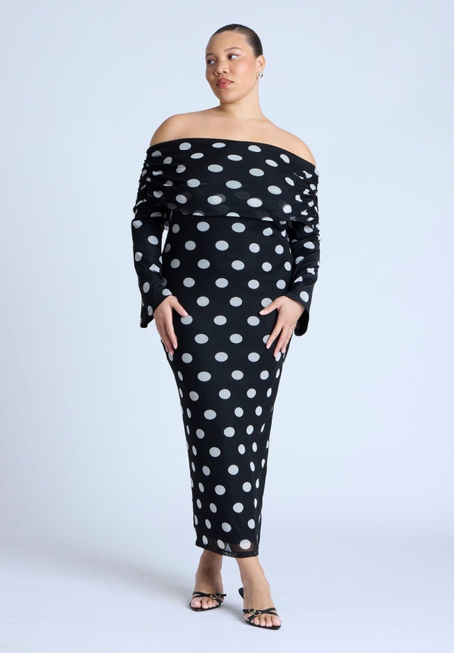 Off Shoulder Printed Dress image number 0