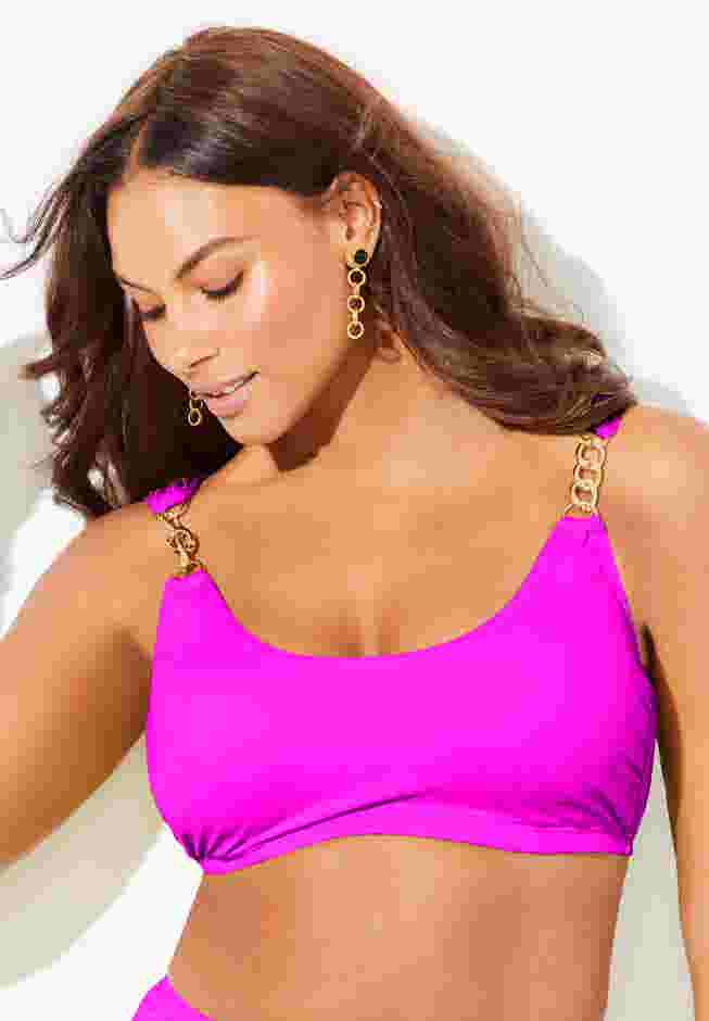 Chain Accent Underwire Bikini Top image number 3