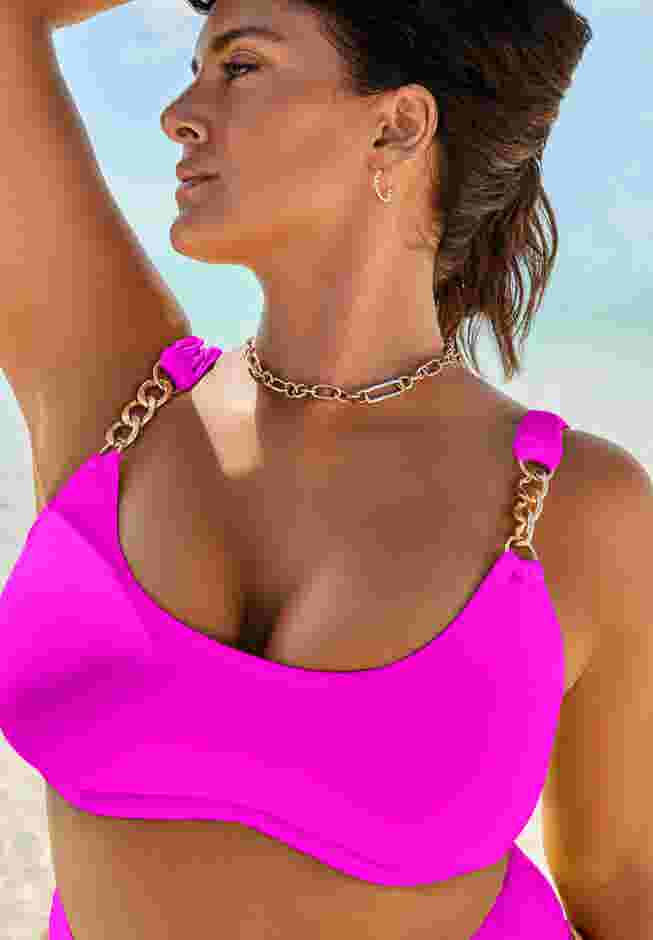 Chain Accent Underwire Bikini Top image number 4