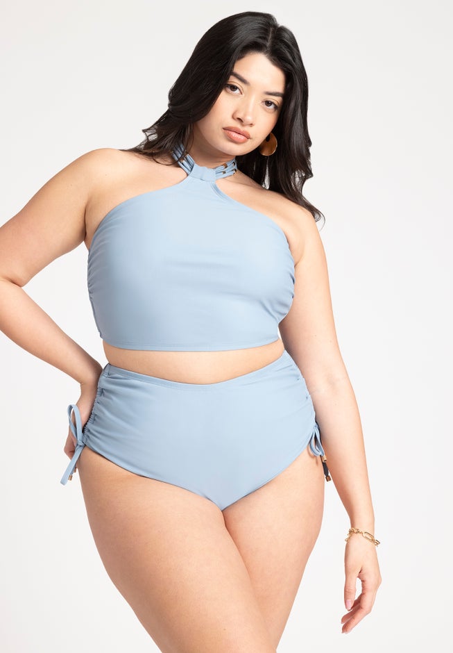 Beaded Halter Tankini image number null