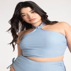 Beaded Halter Tankini image number null