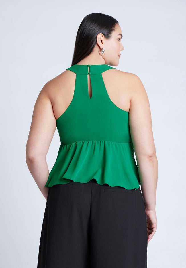Halter Top With Peplum image number 1