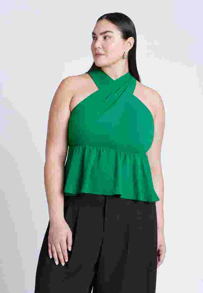 Halter Top With Peplum image number 2