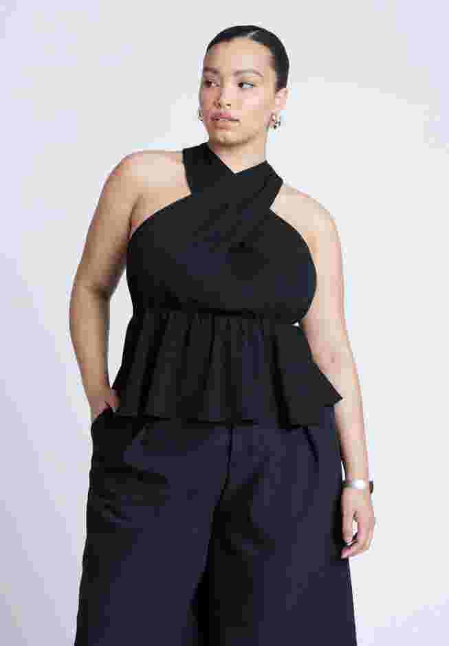 Halter Top With Peplum image number 0
