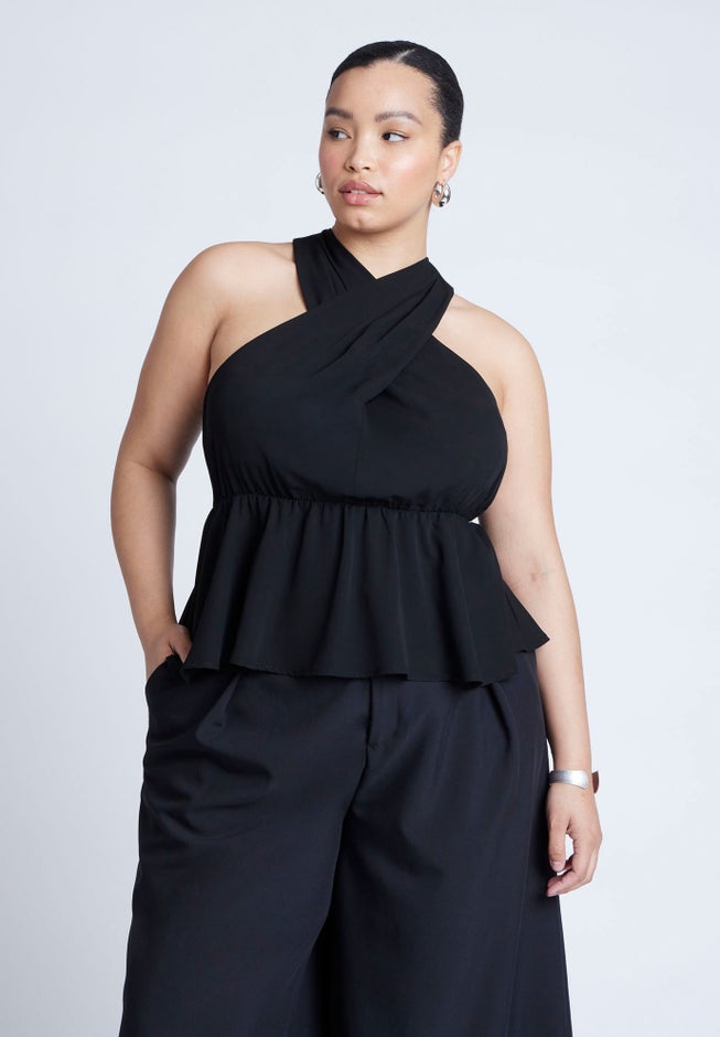 Halter Top With Peplum image number 0
