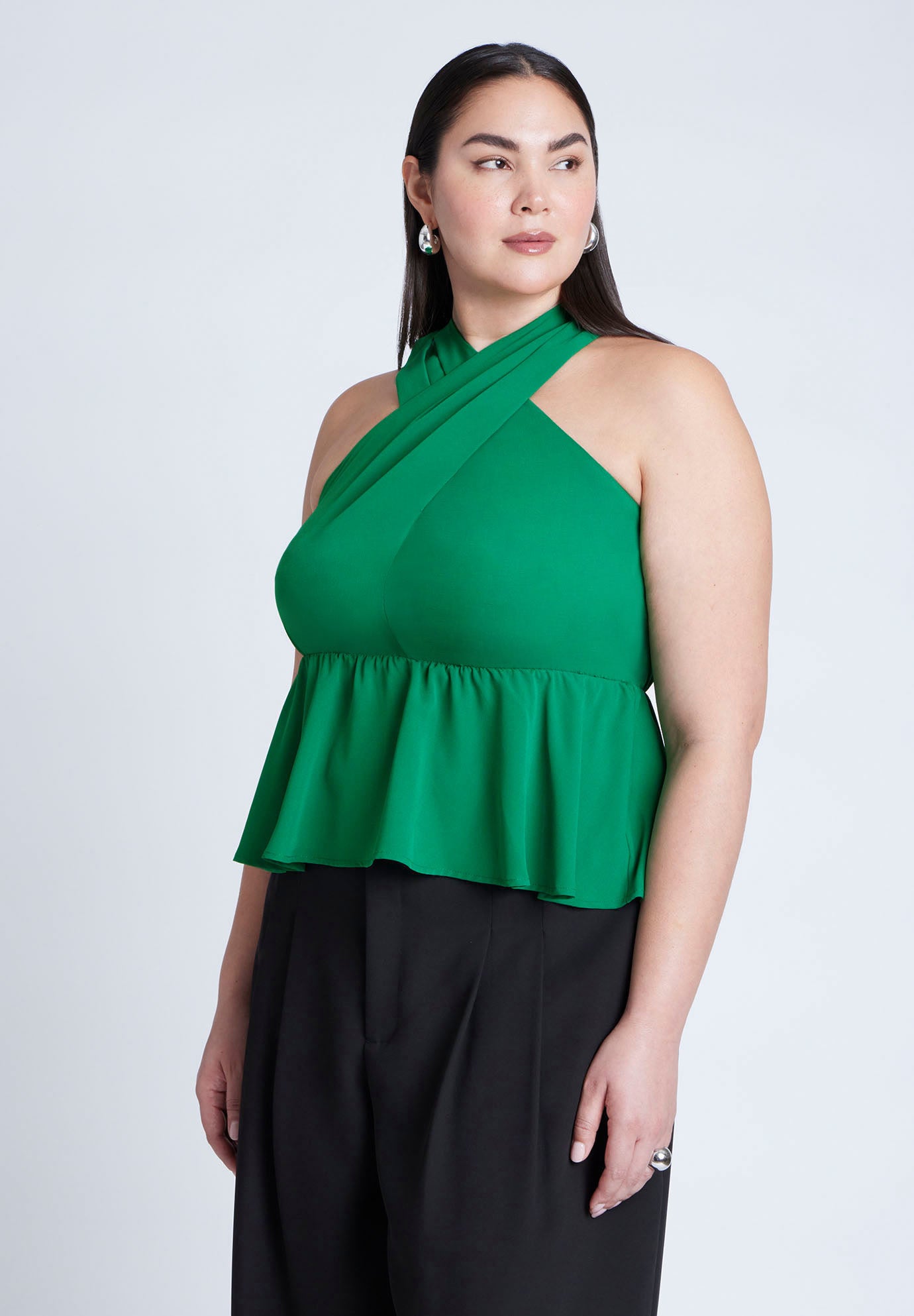 Halter Top With Peplum image number 0