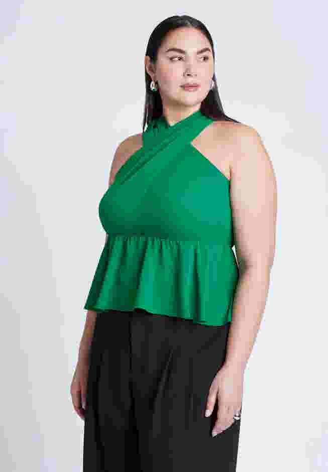 Halter Top With Peplum image number 0