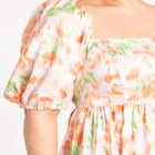 Puff Sleeve Pleated Maxi Dress image number null