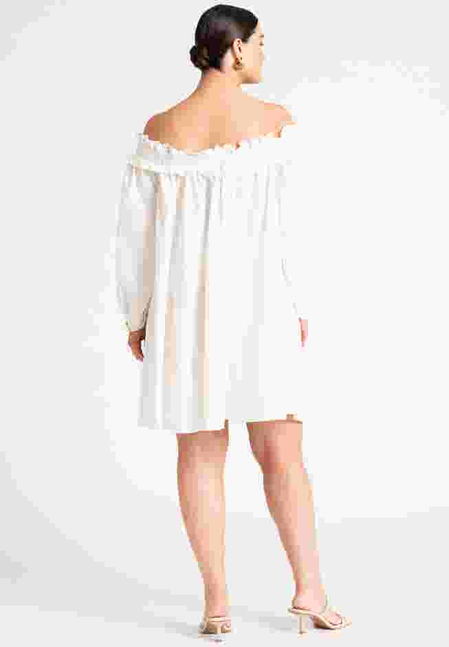 Ruffle Neckline Mini Dress image number 1