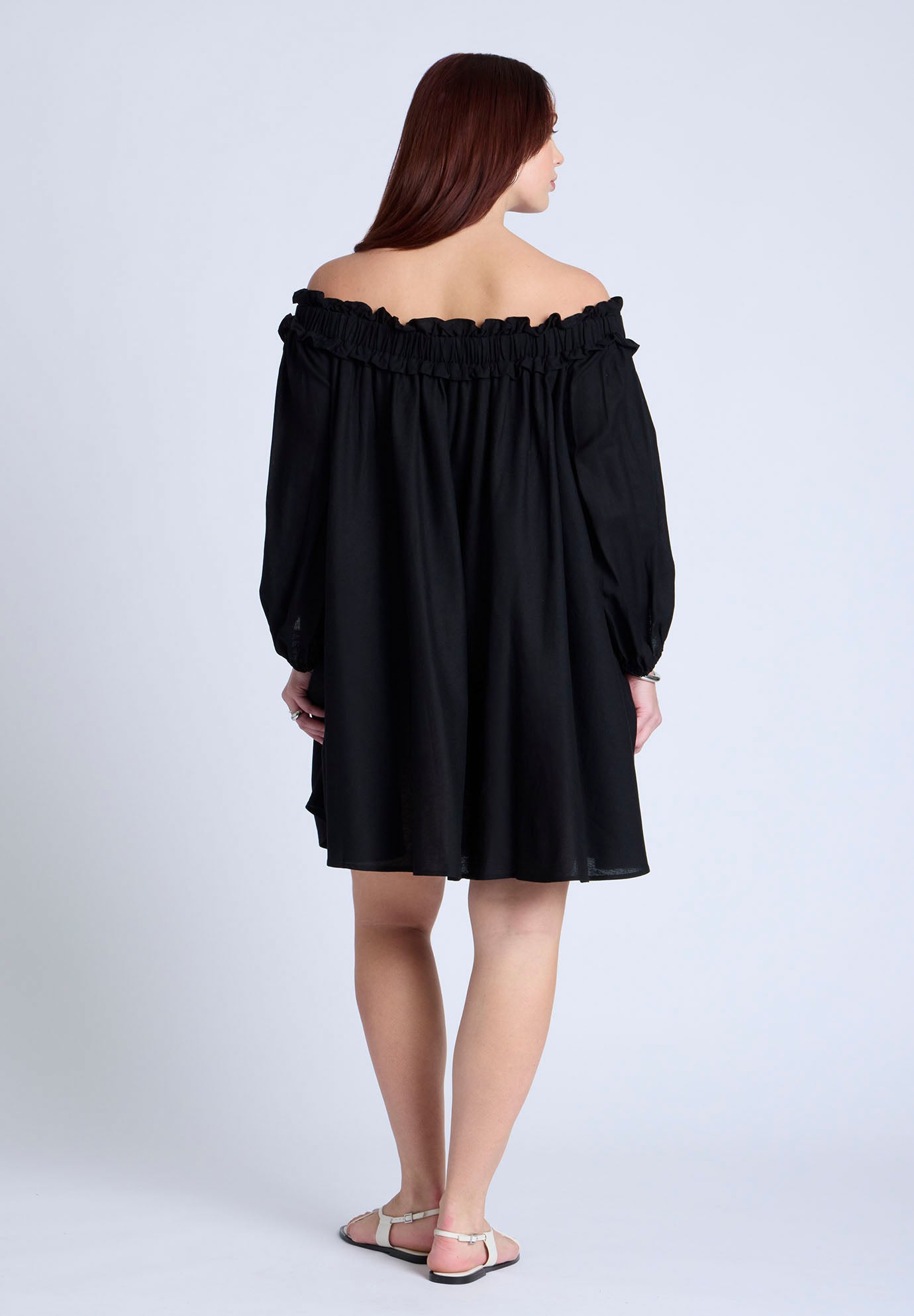 Ruffle Neckline Mini Dress image number 1