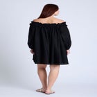 Ruffle Neckline Mini Dress image number null