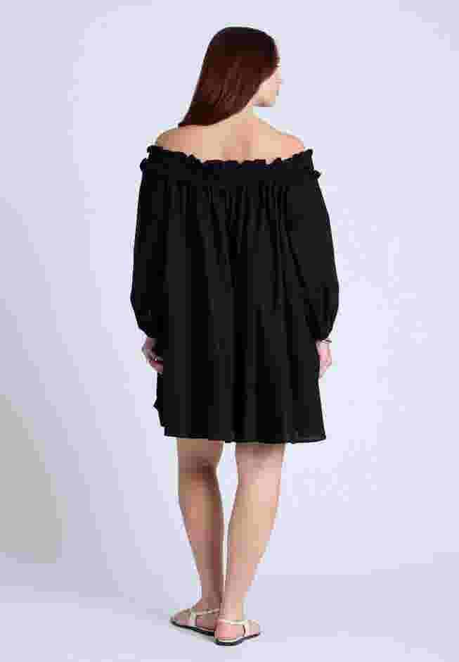 Ruffle Neckline Mini Dress image number 1