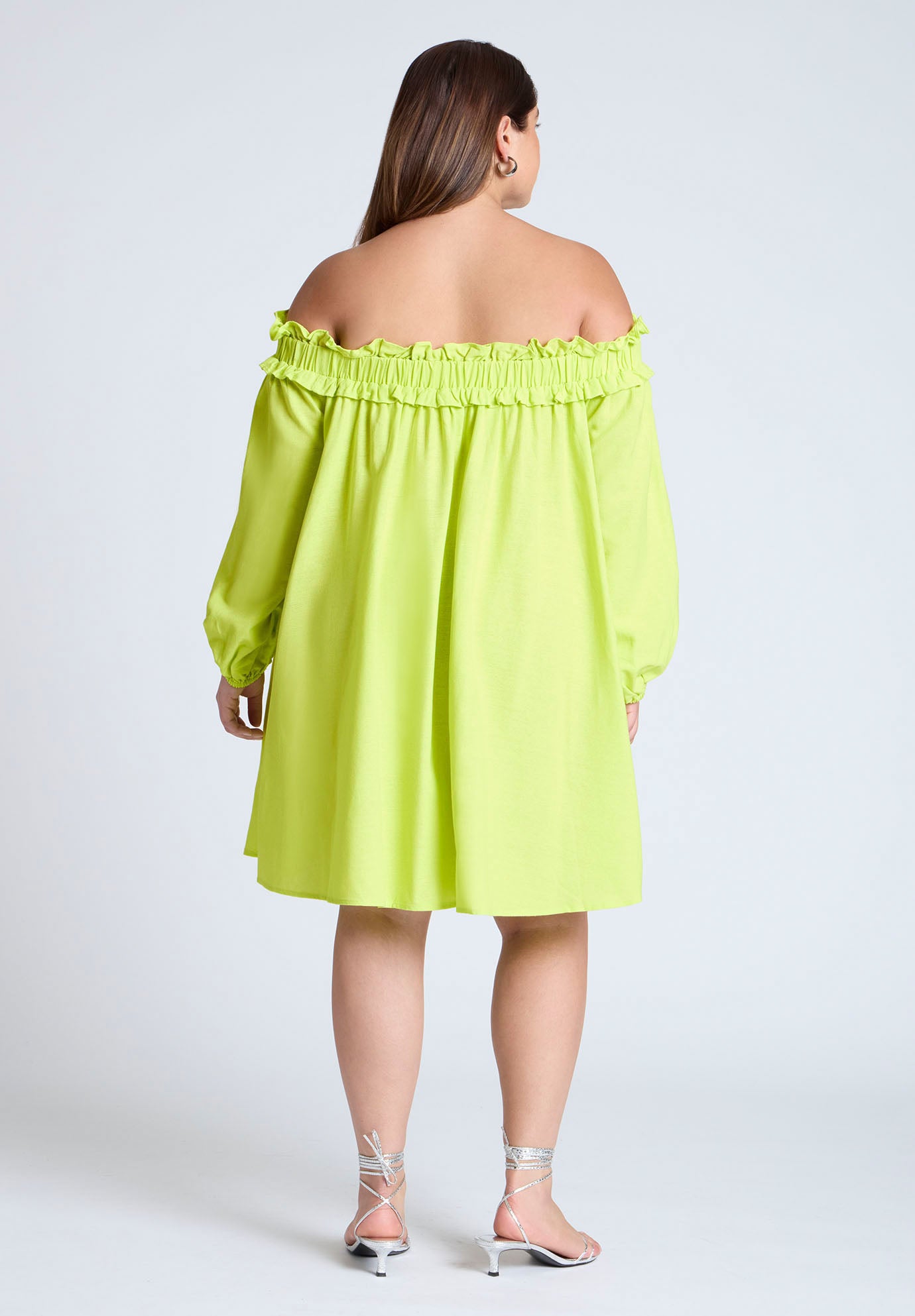 Ruffle Neckline Mini Dress image number 1