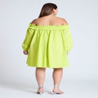 Ruffle Neckline Mini Dress image number null