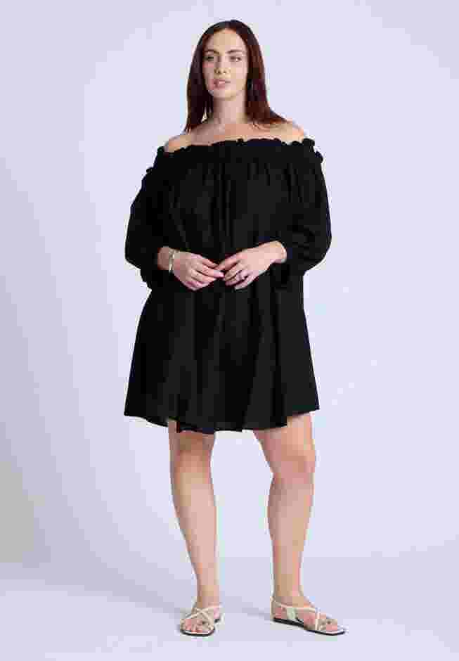 Ruffle Neckline Mini Dress image number 0