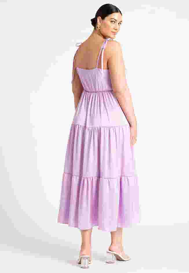 Tiered Satin Maxi Dress image number 1