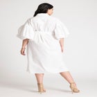 Balloon Sleeve Shirt Dress image number null