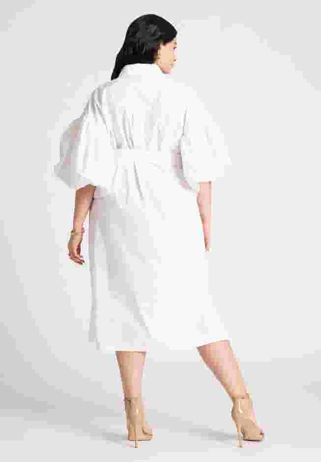 Balloon Sleeve Shirt Dress image number 1