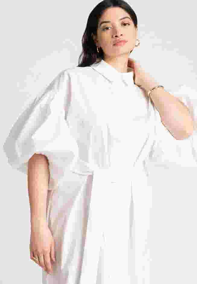Balloon Sleeve Shirt Dress image number 2