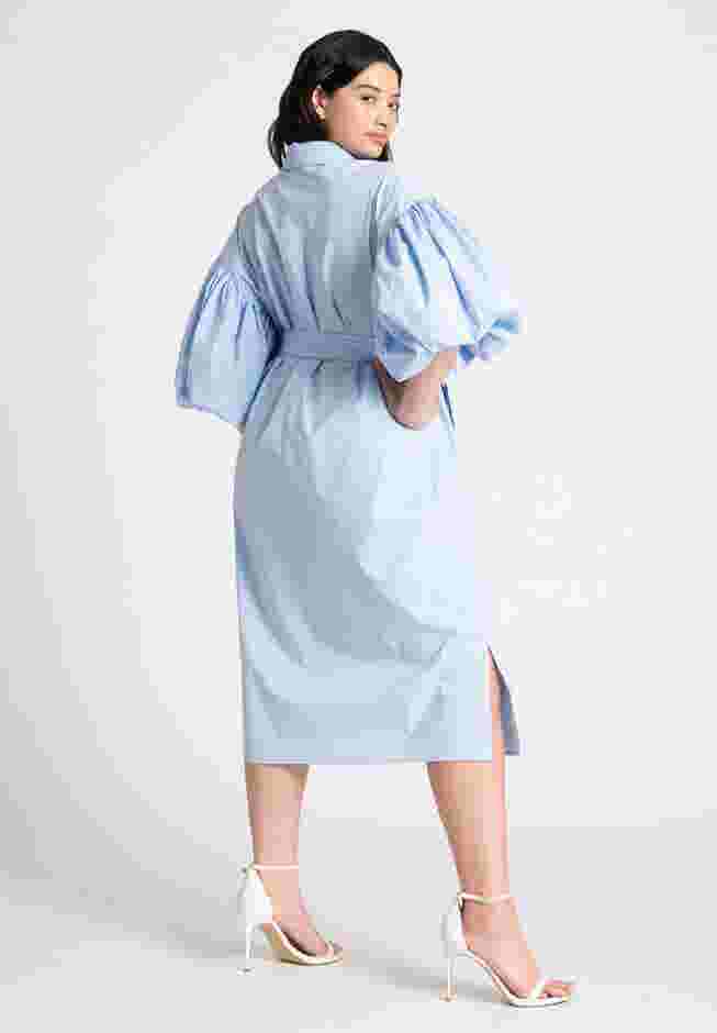 Balloon Sleeve Shirt Dress image number 1
