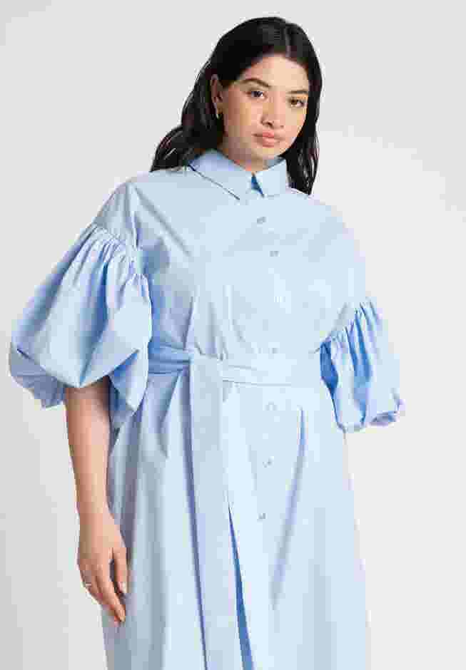 Balloon Sleeve Shirt Dress image number 2