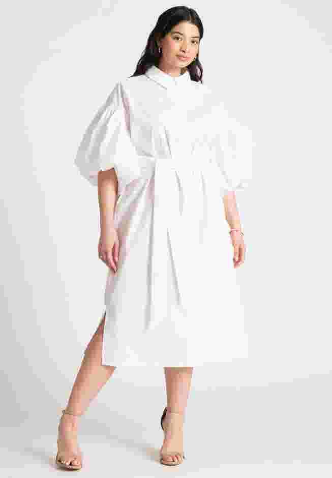 Balloon Sleeve Shirt Dress image number 0